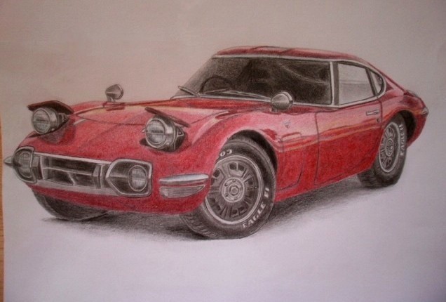 Toyota 2000GT 2017, 21x30 Pastel